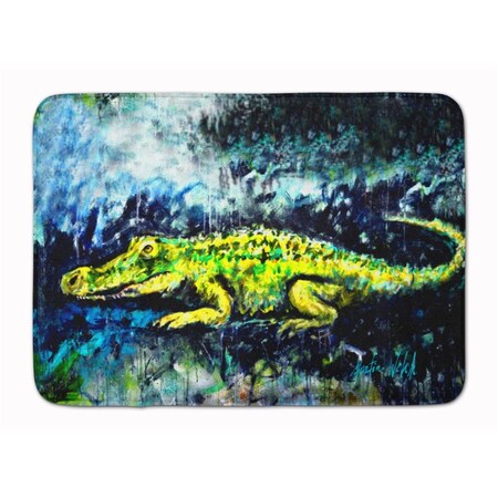 Carolines Treasures Sneaky Alligator Machine Washable Memory Foam Mat MW1233RUG